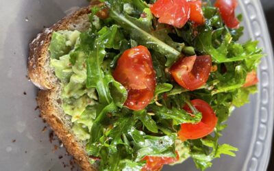 Arugula Topped Avocado Toast